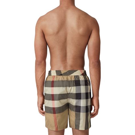 burberry big check swim shorts.